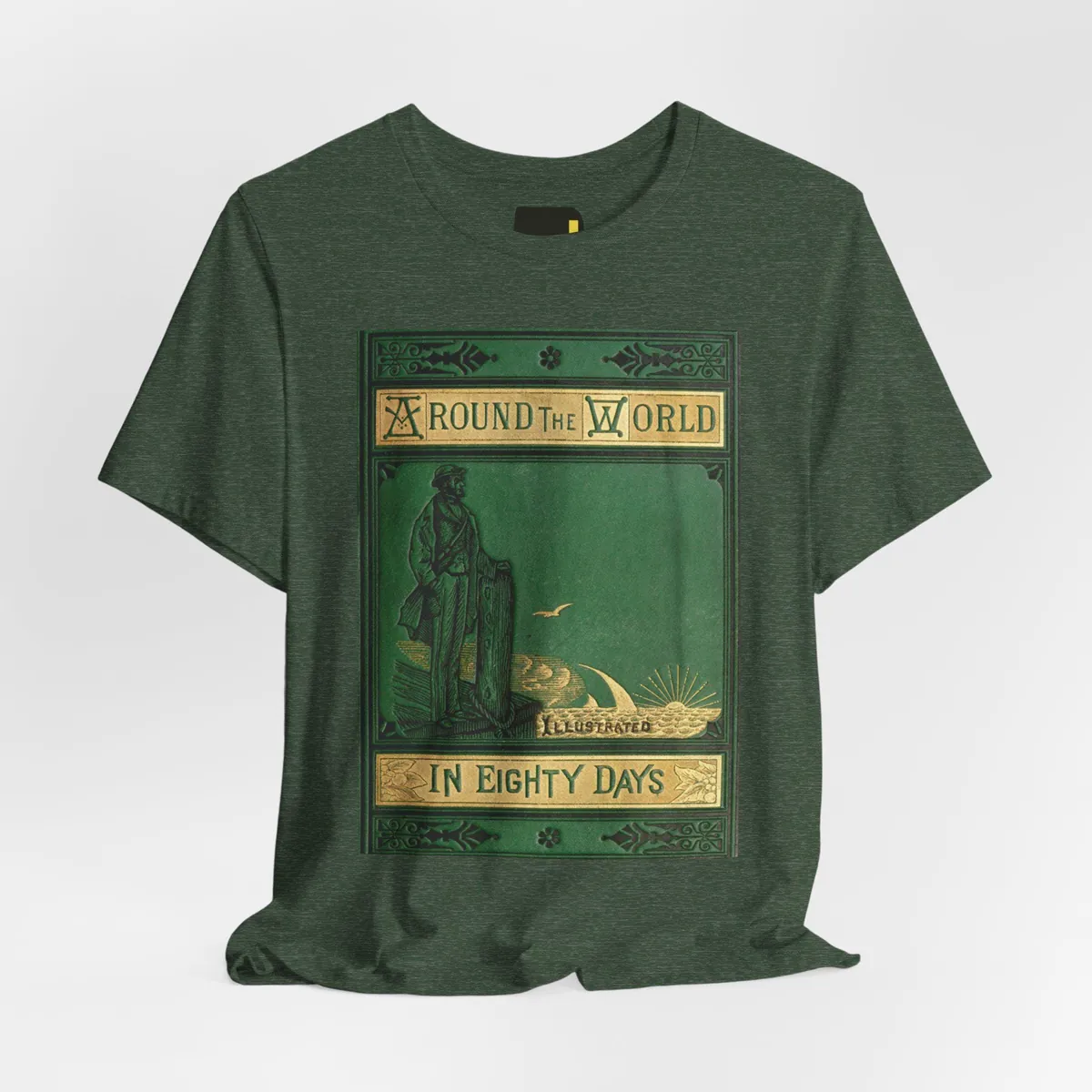 Around the World in Eighty Days Book Cover T-Shirt